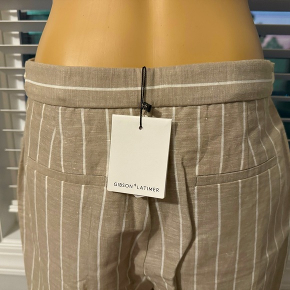 Great Gibson & Latimer size 4 khaki and white stripe Bermuda shorts NWT - Picture 7 of 7